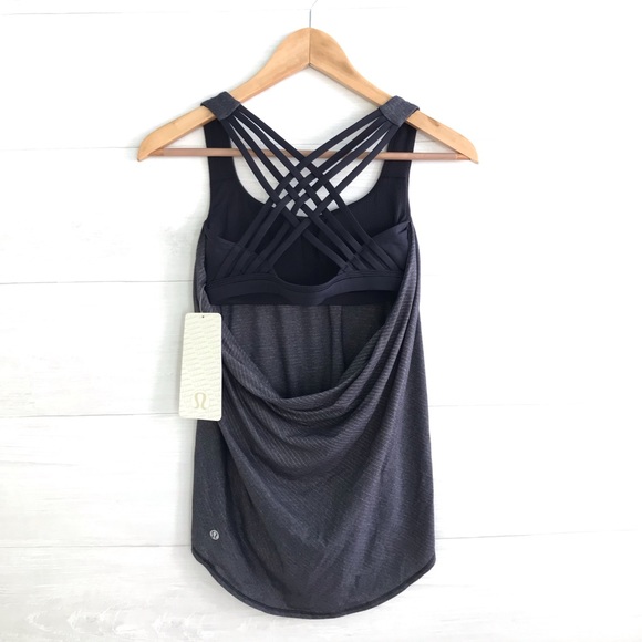 lululemon athletica Tops - {Lululemon} Heathered navy Wild Tank sz 2